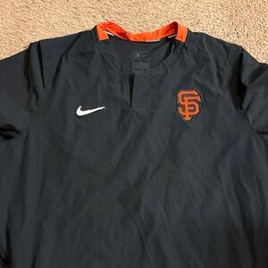 Nike Black and Orange Athletic Top